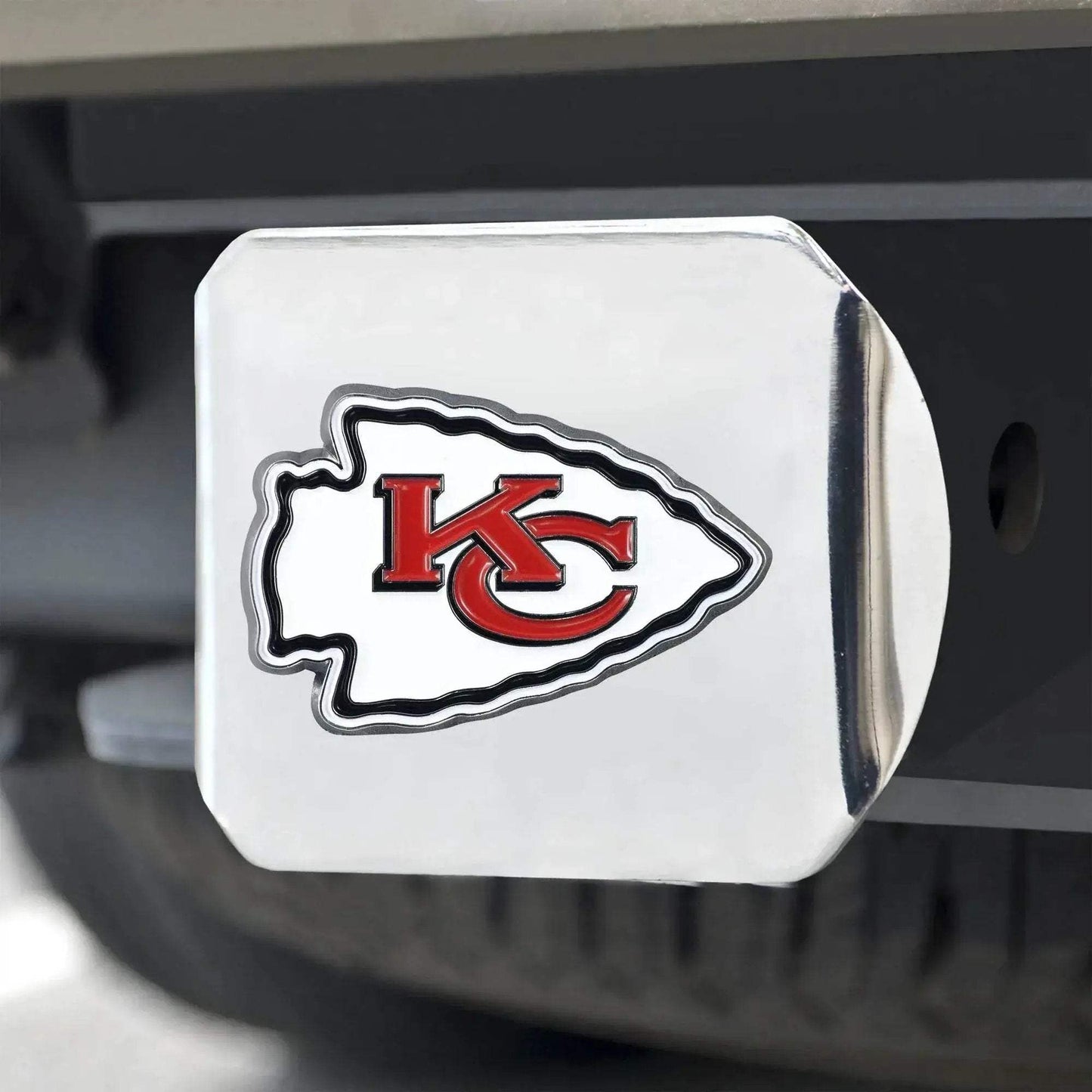 Kansas City Chiefs Hitch Cover Chrome Emblem 2 Inch - ToylandEU™