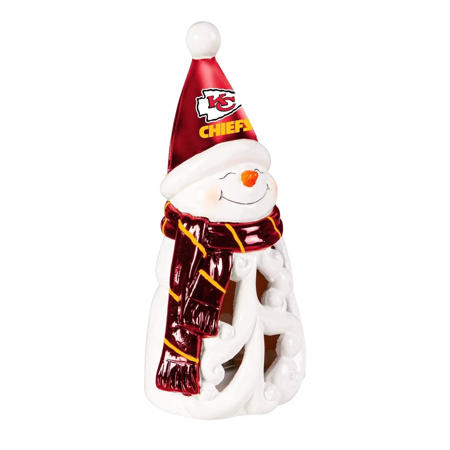 Kansas City Chiefs LED Snowman Statue 8 Inch With Logo - ToylandEU™