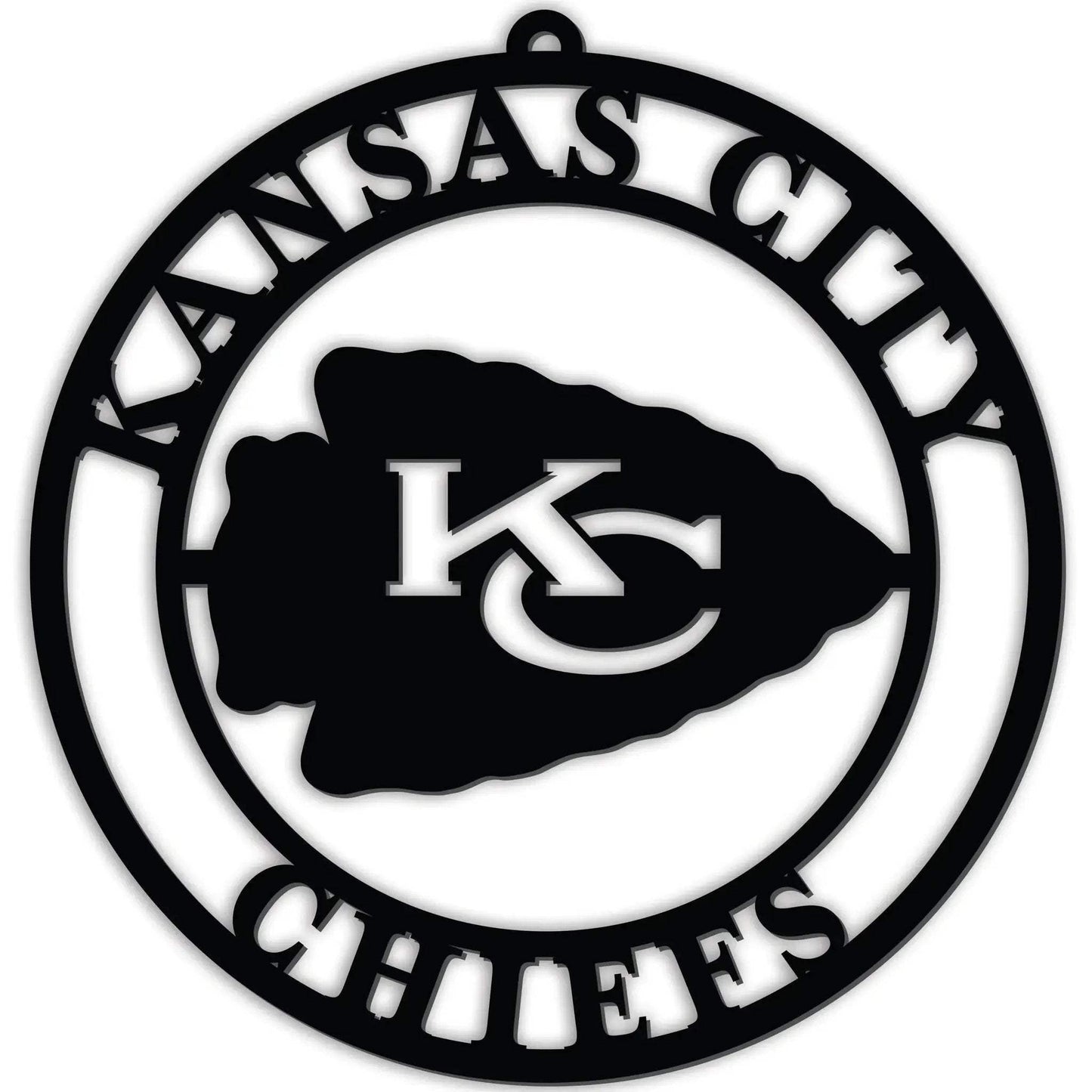 Kansas City Chiefs Sign Door Hanger 16 Inch Black PVC - ToylandEU™
