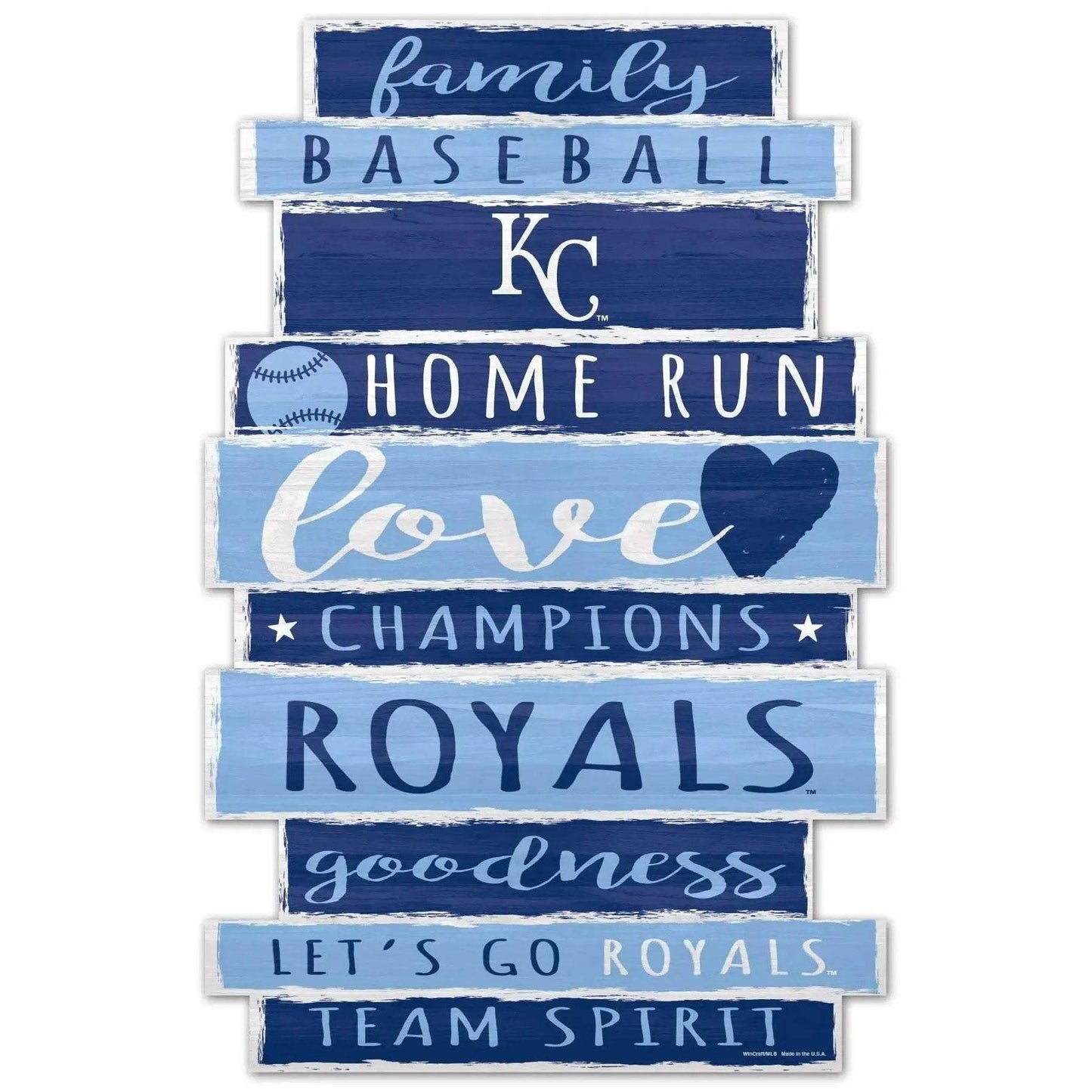 Kansas City Royals 11x17 Wood Family Sign With Date - ToylandEU™
