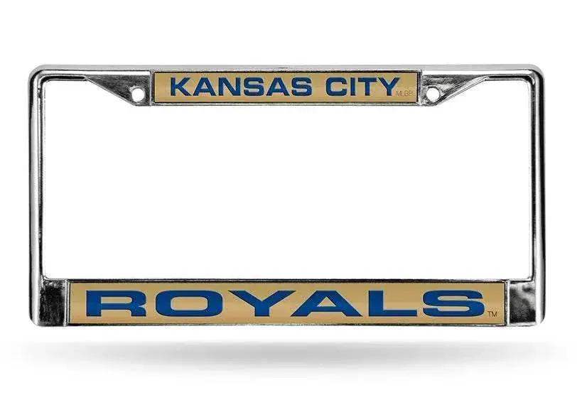 Kansas City Royals License Plate Frame Laser Cut Chrome Tan - ToylandEU™