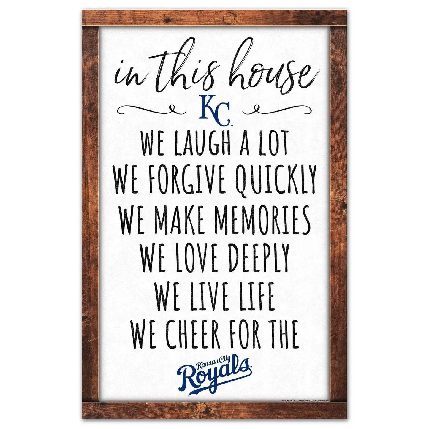 Kansas City Royals Sign 11x17 Wood Sign In This House - ToylandEU™