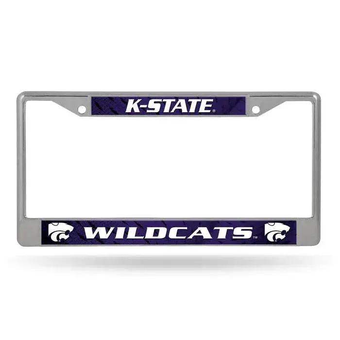 Kansas State Wildcats License Plate Frame Chrome Insert - ToylandEU