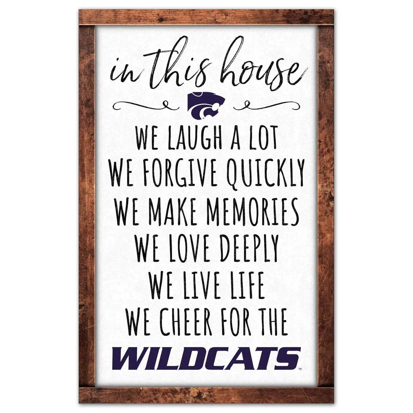 Kansas State Wildcats Sign 11x17 Wood In This House - ToylandEU™
