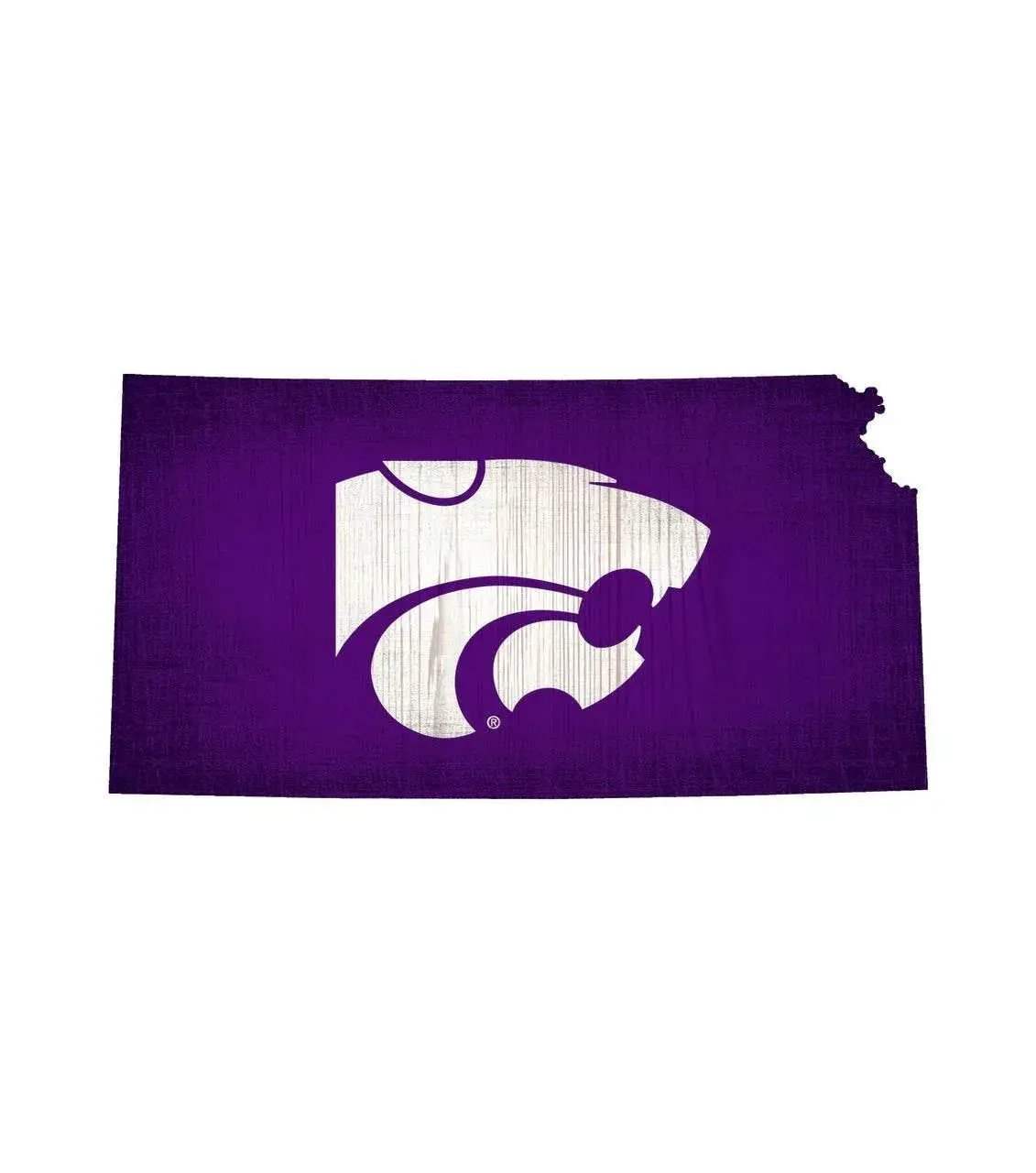 Kansas State Wildcats Wood Sign 12 Inch State Shape - ToylandEU™