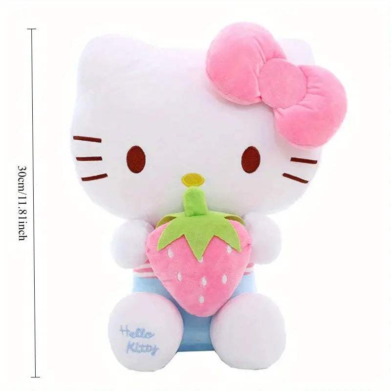 Kawaii Anime Strawberry Plush 30Cm Sanrio Inspired Cat Toy - ToylandEU™