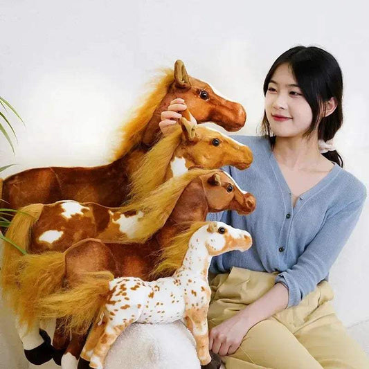Kawaii Cartoon Horse Plush Soft Cotton Filling Gift - ToylandEU™