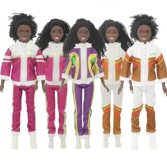 Kawaii Items Fashion Black Dolls Lover Couple Kids Toys Sports Suits Accessories - ToylandEU™
