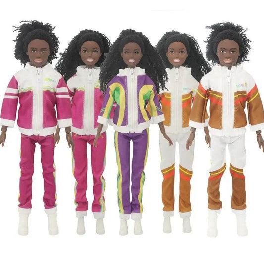 Kawaii Items Fashion Black Dolls Lover Couple Kids Toys Sports Suits Accessories - ToylandEU