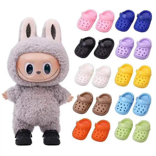 Kawaii Macaron Perforated Doll Shoes For Labubu 17cm - ToylandEU