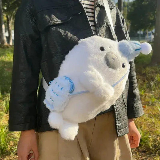 Kawaii Plush Seal Backpack Unisex Soft Comfort Strap - ToylandEU™
