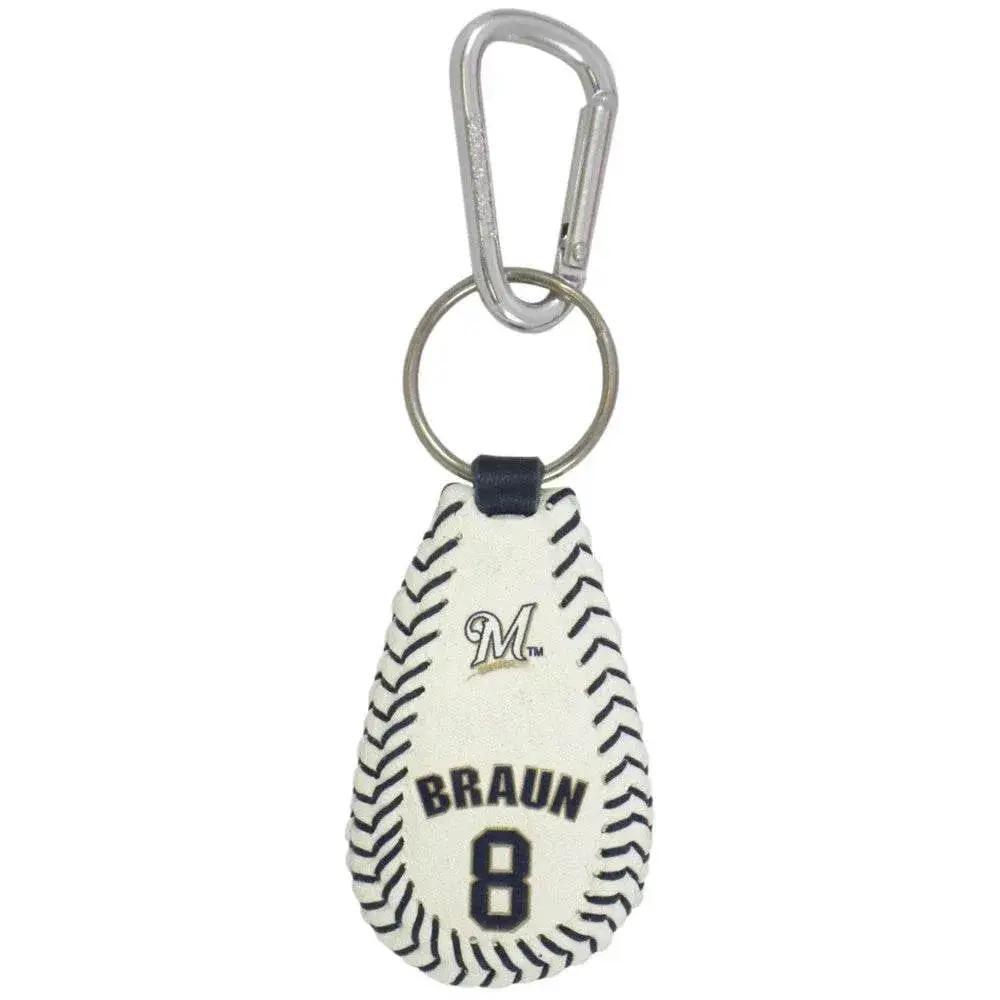 Milwaukee Brewers Keychain Ryan Braun Baseball GameWear - ToylandEU™