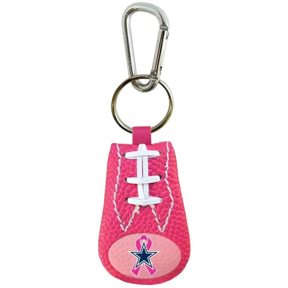 Dallas Cowboys Keychain Breast Cancer Ribbon Pink Football - ToylandEU™