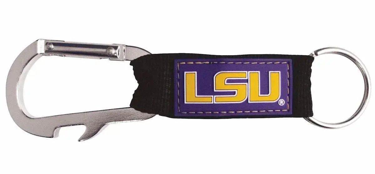 LSU Tigers Carabiner Keychain Bottle Opener Team Color - ToylandEU™