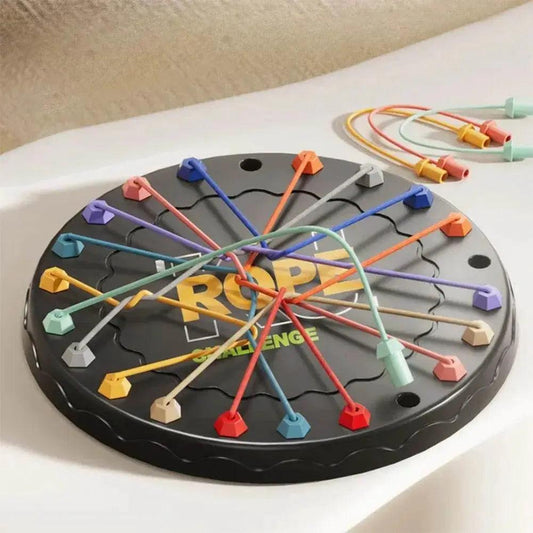 Kid Rope Knots Puzzle Social Board Game Color Line Twisted Connected Ropes Sorting Logic Thinking Challenge Strategy Table Game - ToylandEU™