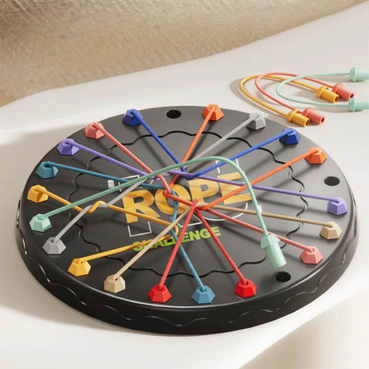 Kid Rope Knots Puzzle Social Board Game Color Line Twisted Connected Ropes Sorting Logic Thinking Challenge Strategy Table Game - ToylandEU