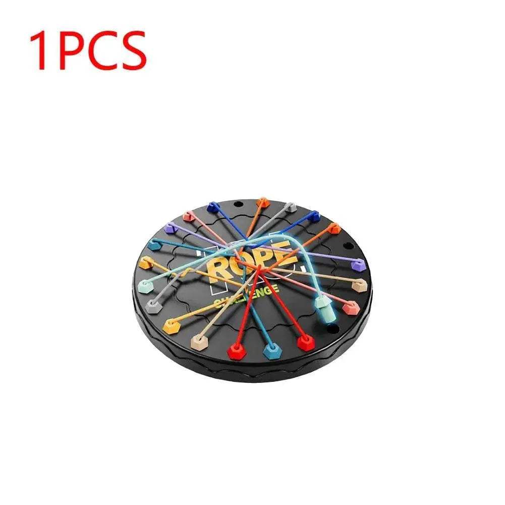 Kid Rope Knots Puzzle Social Board Game Color Line Twisted Connected Ropes Sorting Logic Thinking Challenge Strategy Table Game - ToylandEU