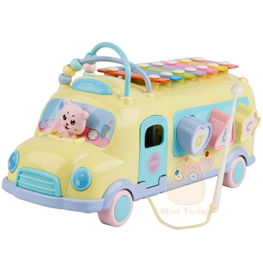 Kid's Fun Learning Handbell Xylophone Bus Toy Set by Mini Tudou - ToylandEU
