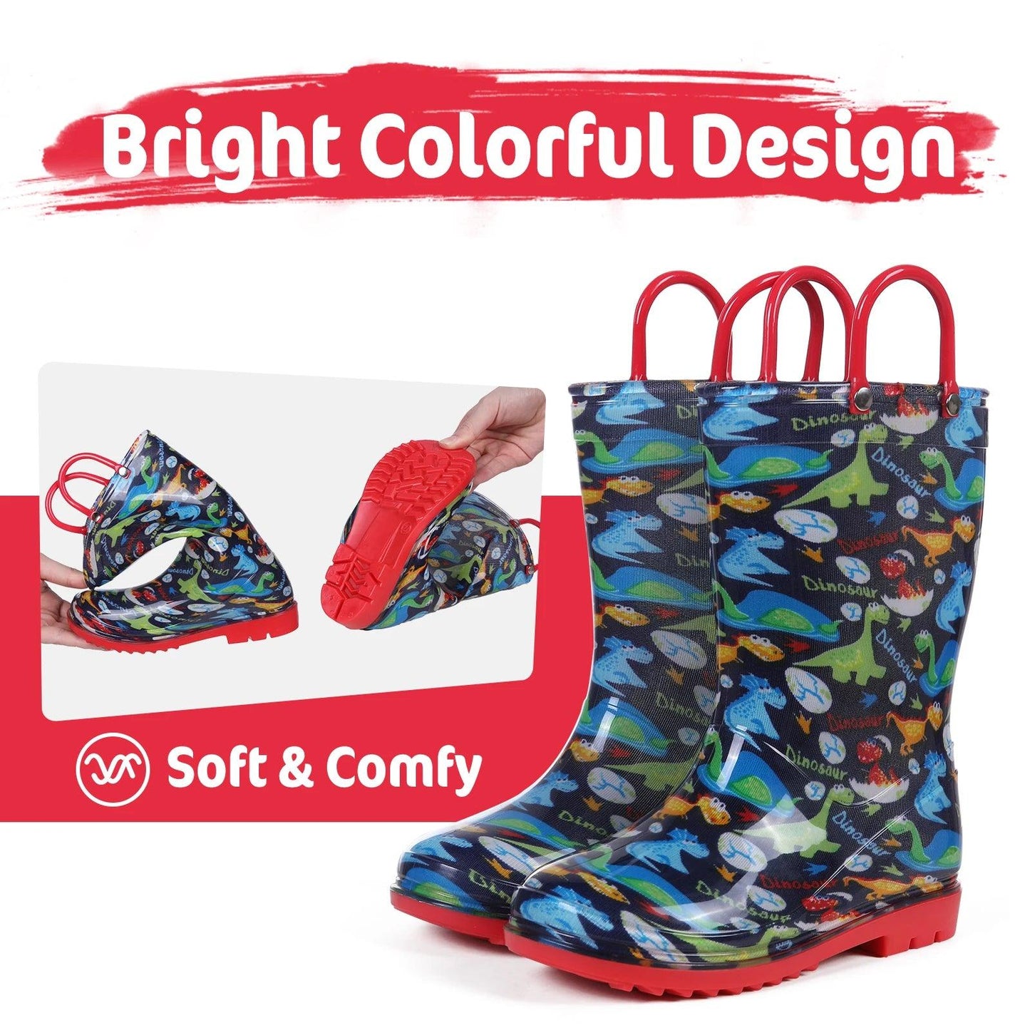 Kidmi Kids Rain Boots | Non Slip Rubber | Toylandeu™