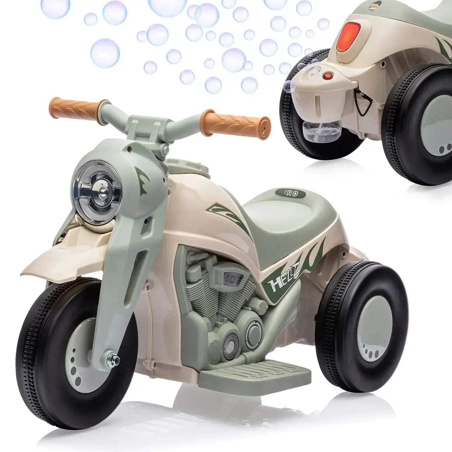 Kids 6V Ride On Bubble Car Motorcycle With Led Headlights - ToylandEU