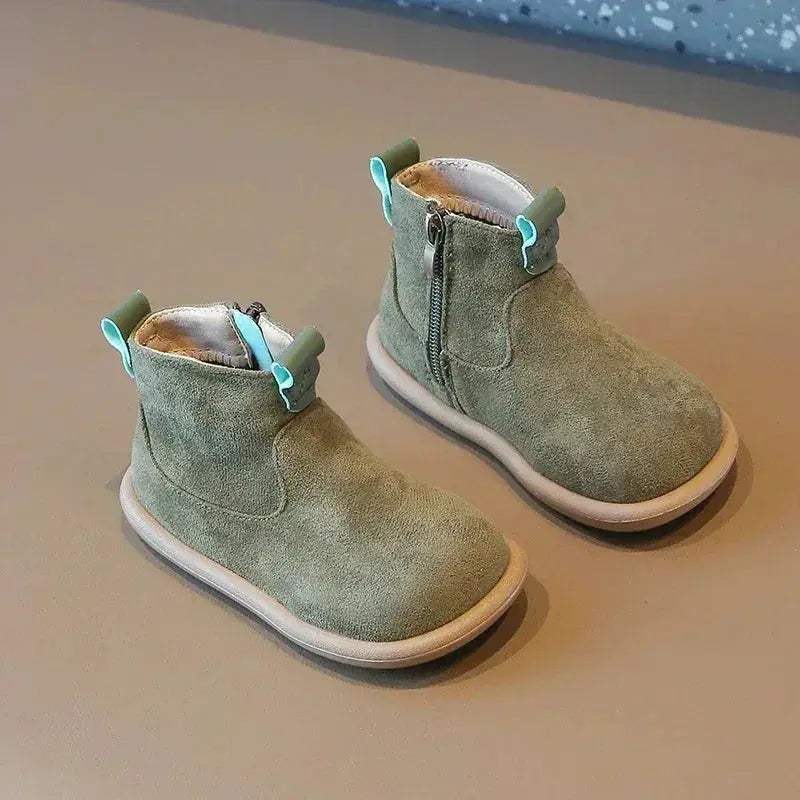 Kids Ankle Boots Winter Warmth Anti Slip Plush Lining - ToylandEU