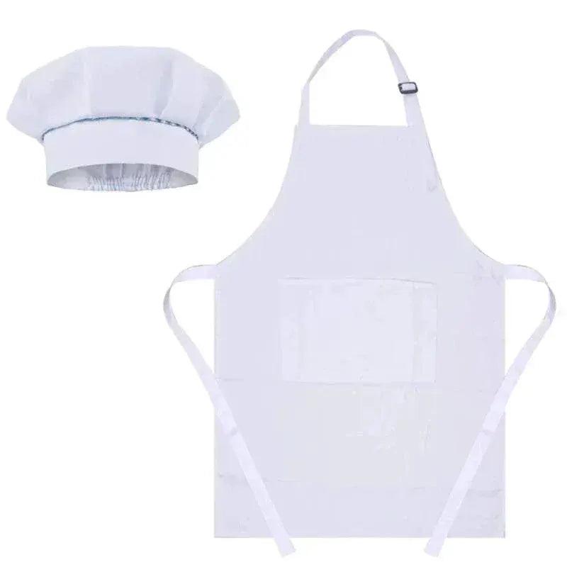 Kids Baker Uniform Costume Accessories Cooking Baking Painting Chef Hat Apron - ToylandEU™