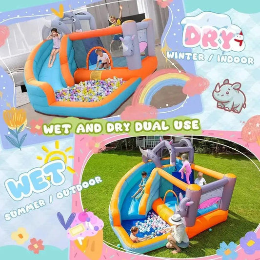 Kids Bounce House With Water Slide For Backyard Fun Safe - ToylandEU™