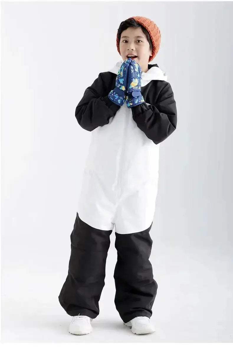 Kids Cartoon Dinosaur Ski Suit Waterproof One Piece - ToylandEU™