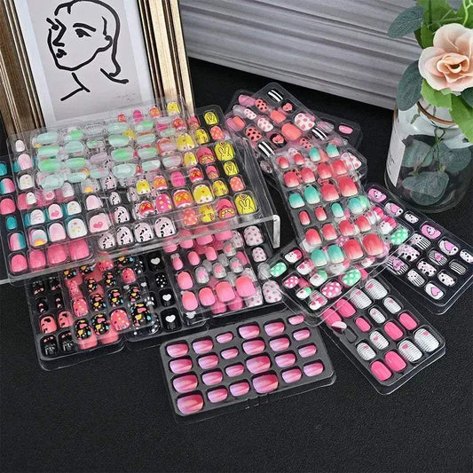 Kids Cartoon Nail Tips Set Full Coverage False Nails - ToylandEU™