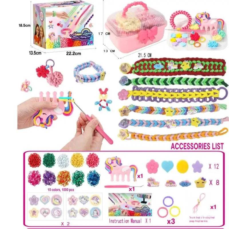 Kids DIY Weaving Loom Kit For Bracelet Making Fun Creative - ToylandEU