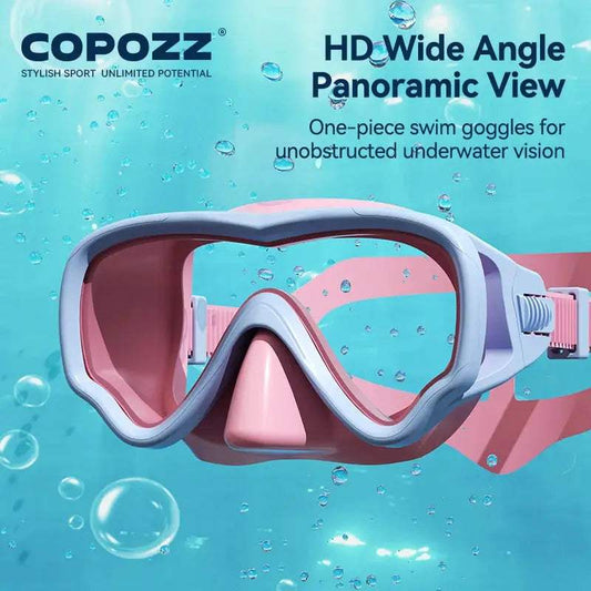 COPOZZ Underwater Scuba Diving Mask and Snorkel Anti-Fog Goggles Glasses Diving Swimming Easy Breath Tube Set for Kids Children - ToylandEU