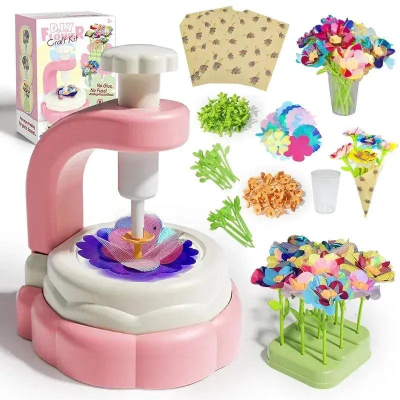 Kids Flower Embossing Kit DIY Fabric Bouquets Safe Fun - ToylandEU™