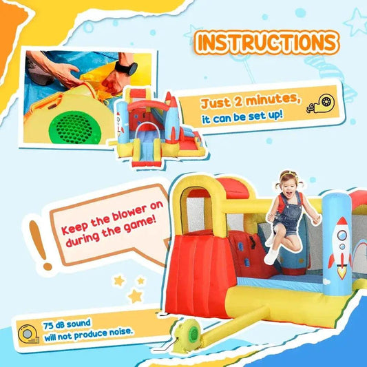 Kids Inflatable Water Slide Bounce House Durable - ToylandEU™