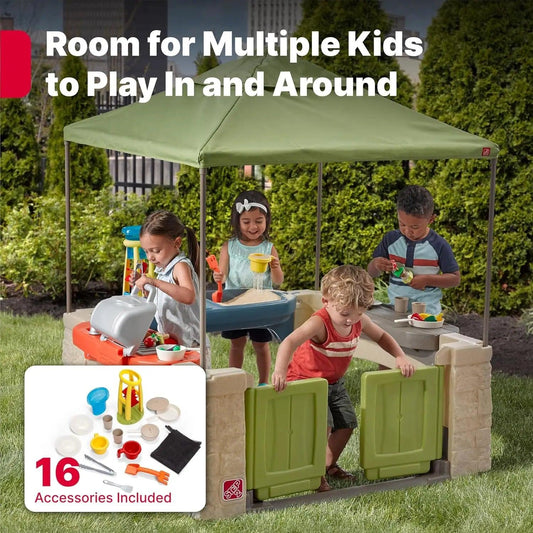 Kids Kitchen Playset Durable Plastic Canopy - ToylandEU™