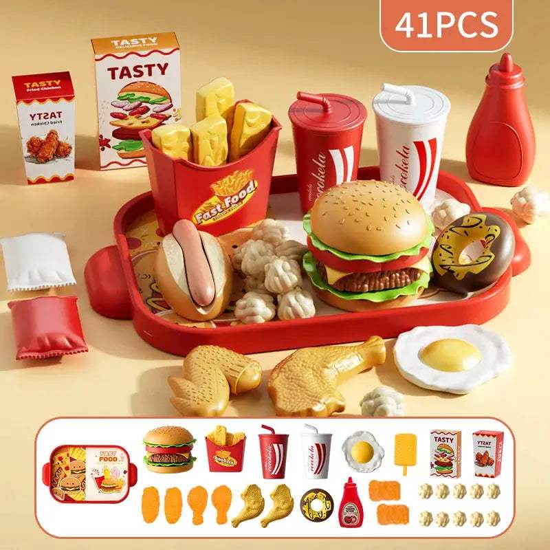 Kids Kitchen Toy Set Realistic Cutting for Pretend Play - ToylandEU™
