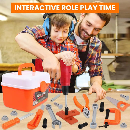 Kids Lightweight Tool Set 39 To 42 Piece Construction Case - ToylandEU