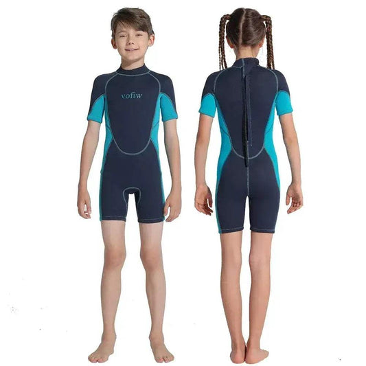 Kids Neoprene Shorty Wetsuit Back Zipper Surfing - ToylandEU™