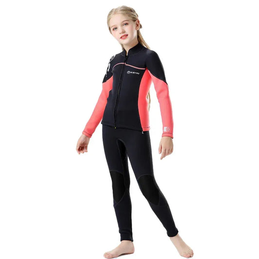 Kids Neoprene Wetsuit 2.5mm Keeps Warm For Swimming And Surfing - ToylandEU
