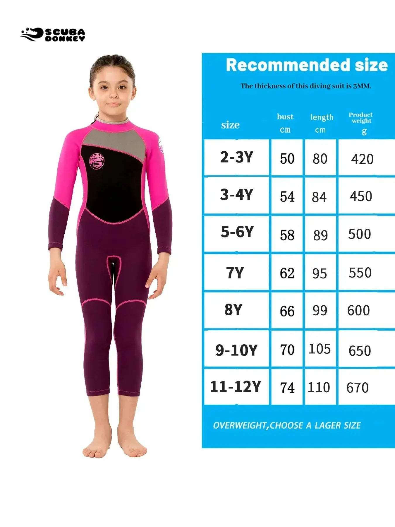 Kids Neoprene Wetsuit 2.5mm Long Sleeve Swim Chemical Free - ToylandEU