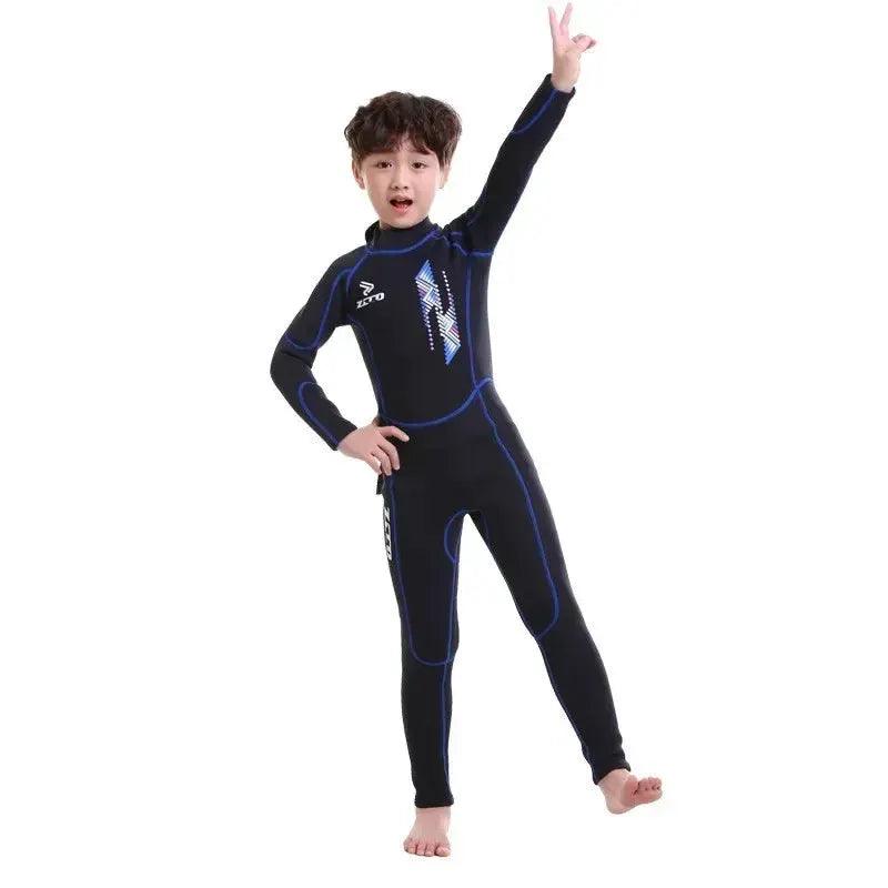Kids Neoprene Wetsuit Front Zip 2.5mm Durable Swimming - ToylandEU™