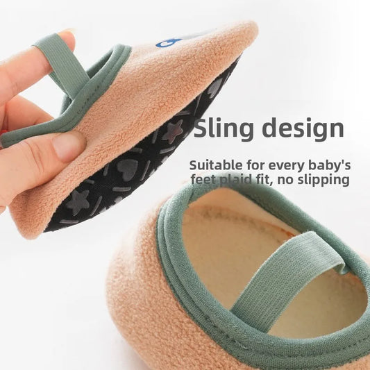 Kids Non Slip Fleece Indoor Floor Socks Anti Slip Booties - ToylandEU