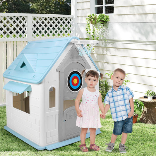 Kids Playhouse Basketball Hoop Dartboard Playset Safe - ToylandEU™