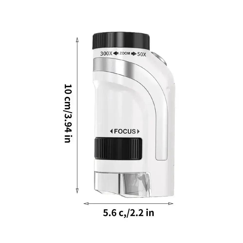 Kids Pocket Microscope 50x 300x Handheld LED Light - ToylandEU™