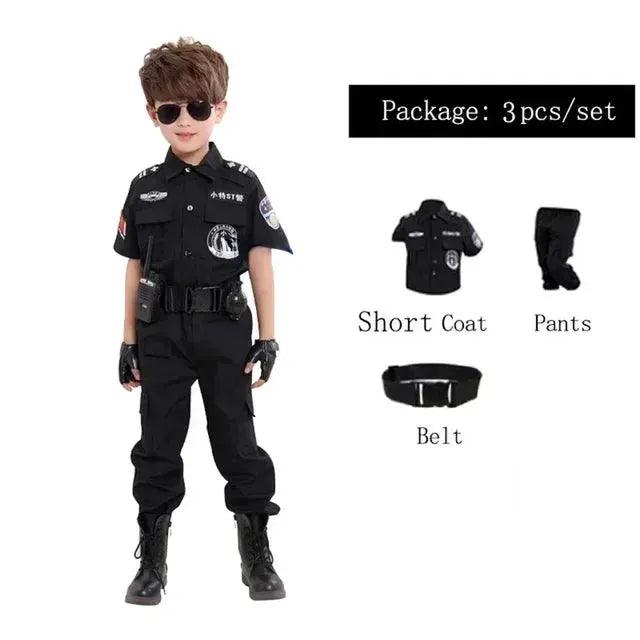 Kids Police Officer Cosplay Costume Realistic Look - ToylandEU™