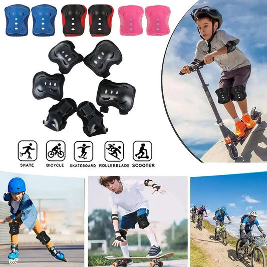 Kids Protective Gear 6pc Knee Elbow Pads Wrist Guards - ToylandEU™