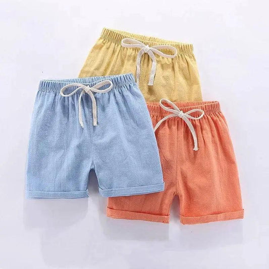 Kids Shorts For Boys Girls Cotton Linen Summer Sport Pants - ToylandEU™