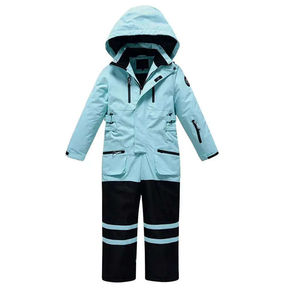 Kids Snowboarding Suit One Piece Hooded Windproof Warm Skiwear - ToylandEU