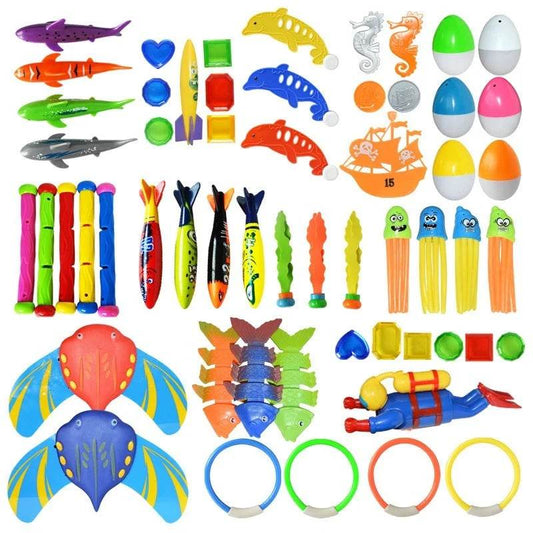 Kids Summer Shark Rocket Throwing Toy Swimming Pool Dive Game Water Fun Toys Baby Educational Bath Toys Gifts - ToylandEU