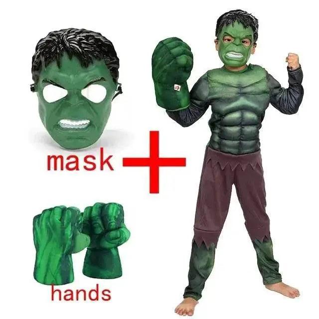 Kids Superhero Muscle Costume Set with Mask & Gloves for Fun Play - ToylandEU™