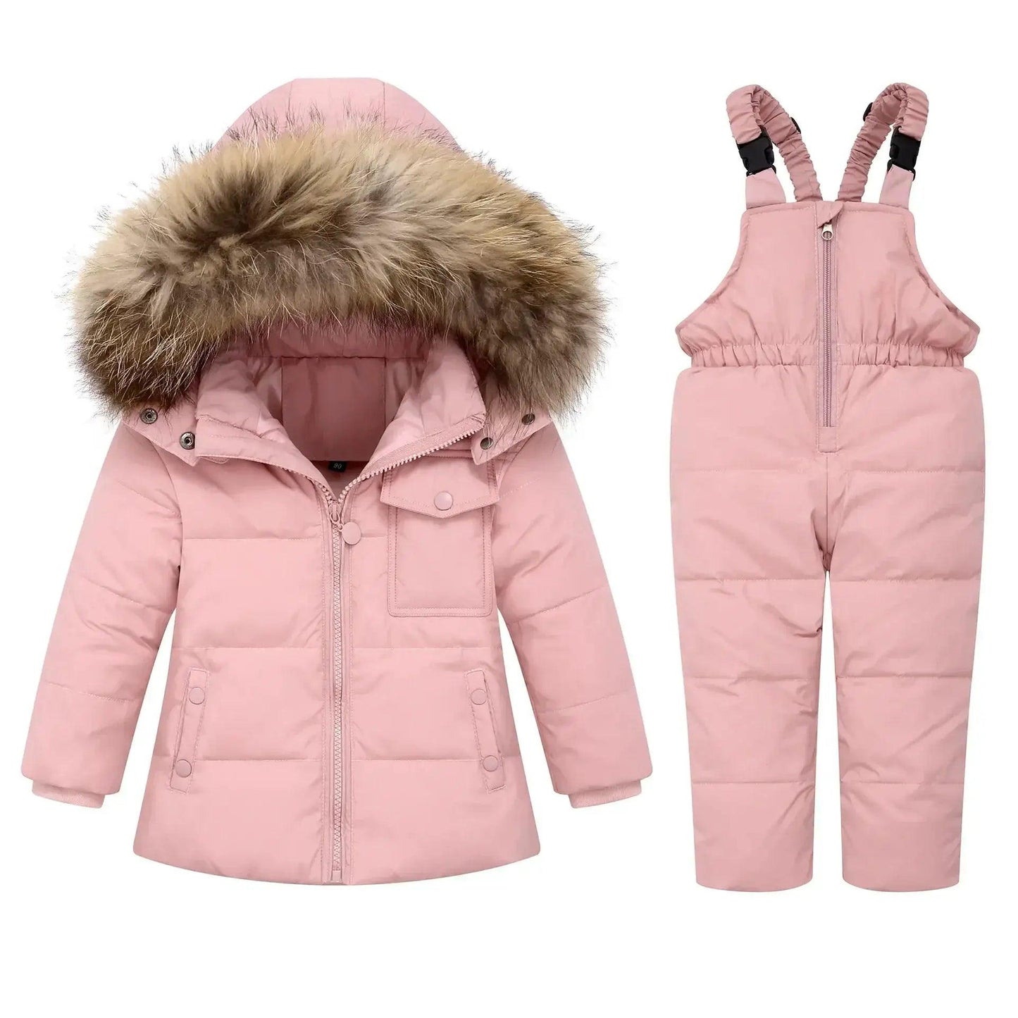 Kids Thick Warm Ski Suit With Removable Hood - ToylandEU™